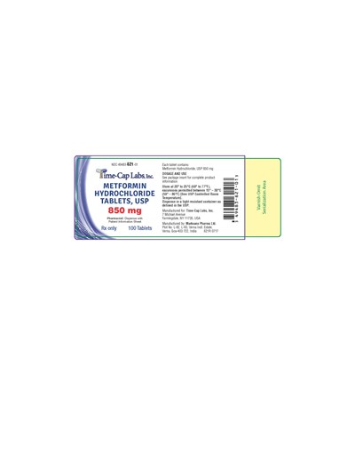 100 Ct 621r Metformin HCl 850 mg